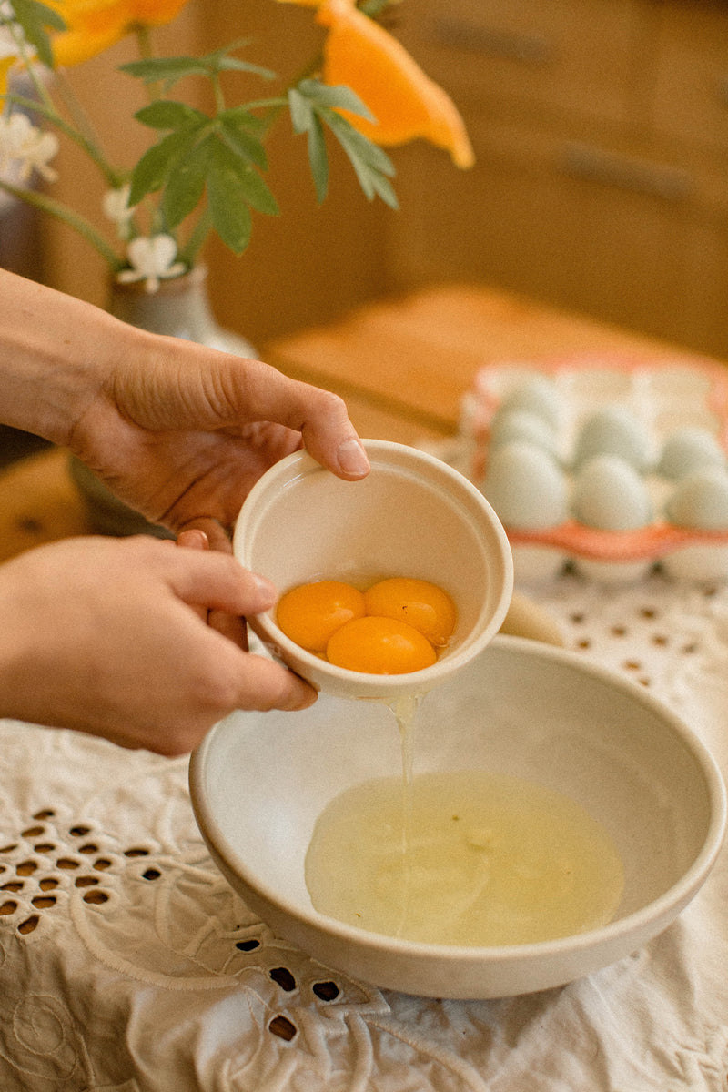 Stoneware Egg Separator