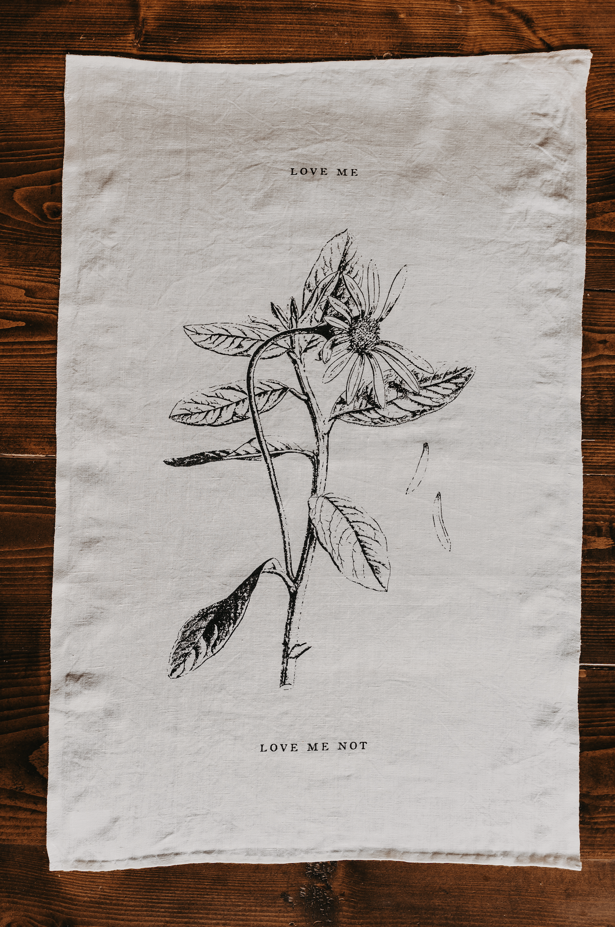 "Love Me, Love Me Not" Tea Towel