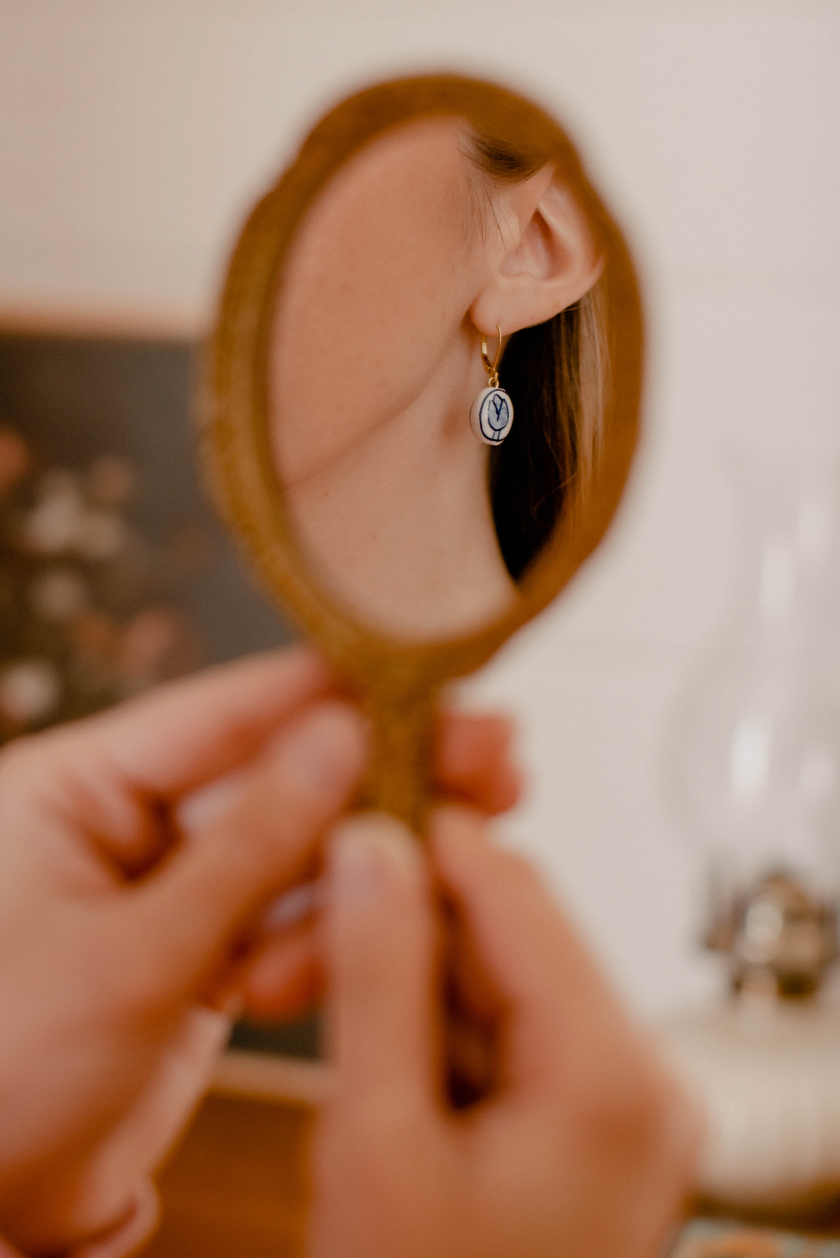 Delft Tulip Earring