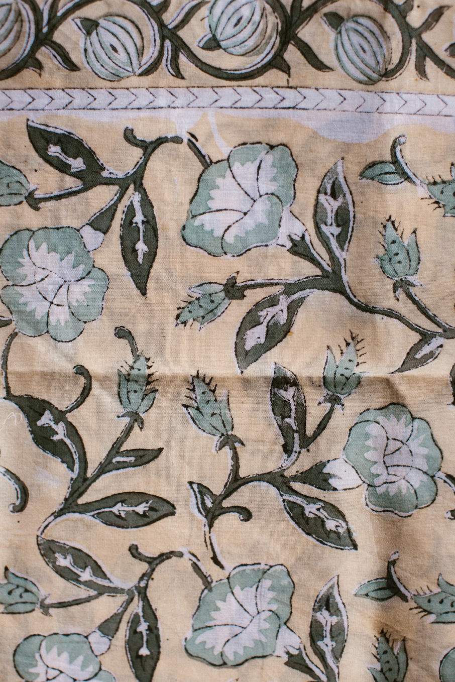 "Lemon Sage" Cotton Bandana