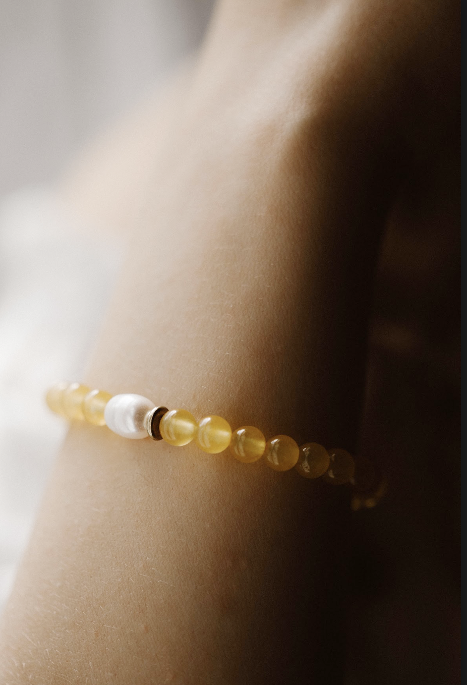 Margaux Bracelet in Yellow Jade