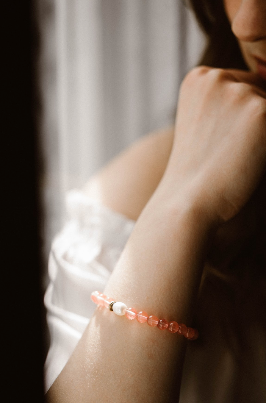 Margaux Bracelet in Cherry Quartz
