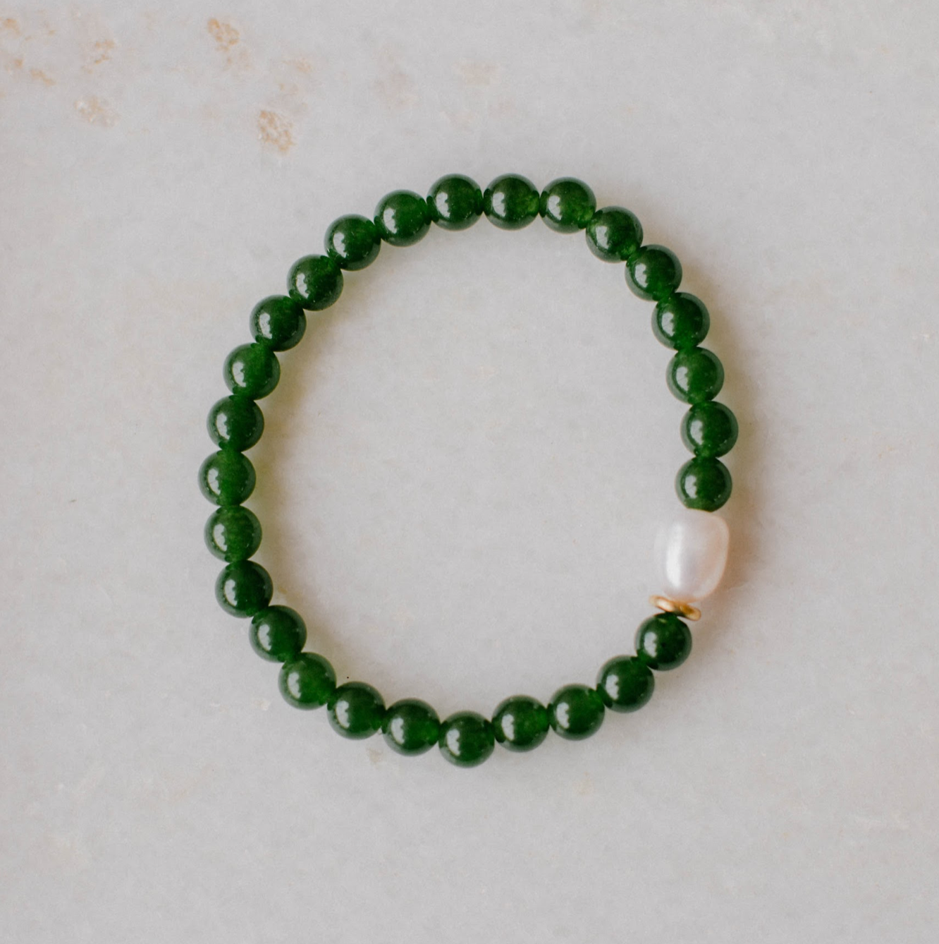 Margaux Bracelet in Green Jade