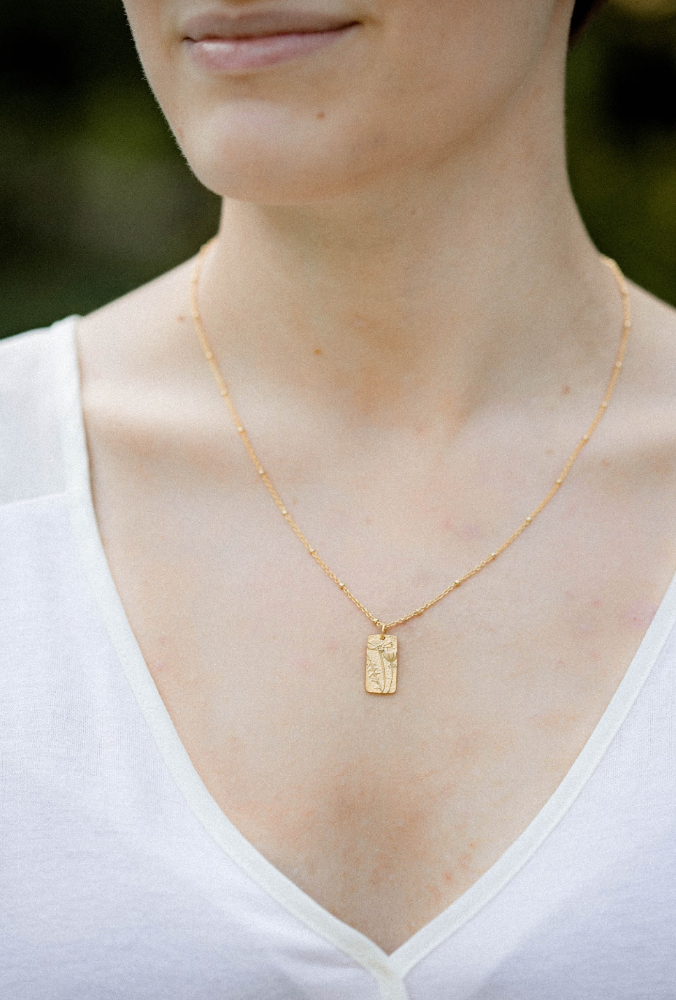 Pressed Flower Necklace