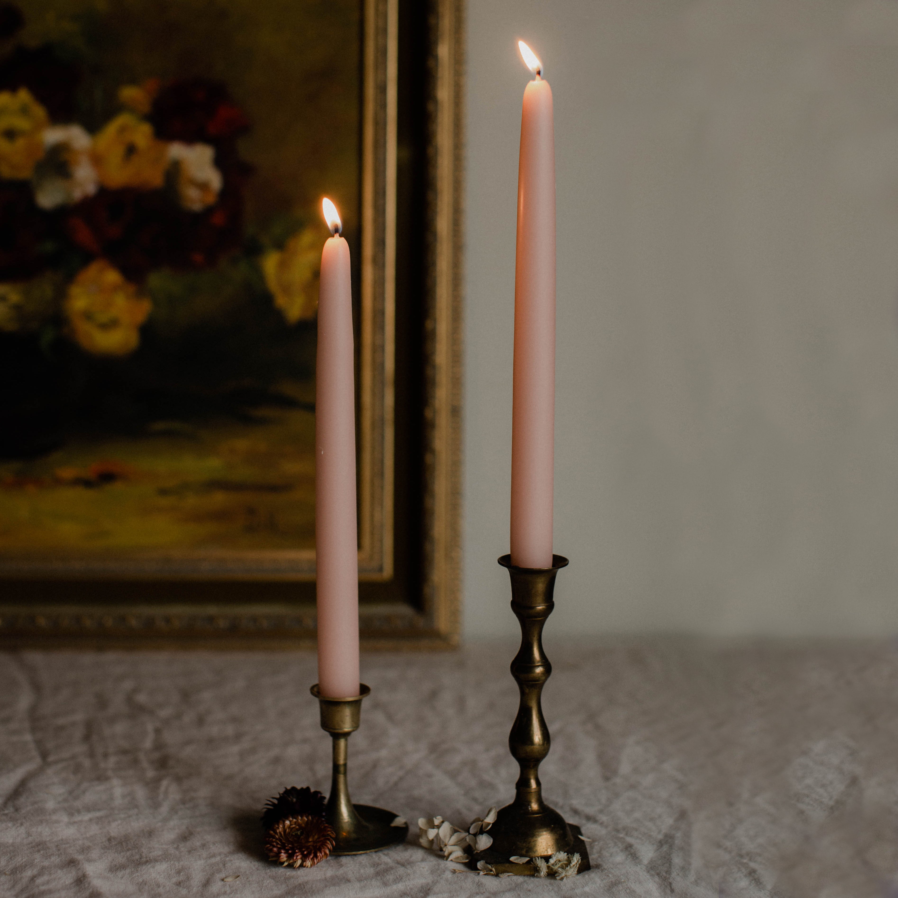 Beeswax Candle Set in Rose