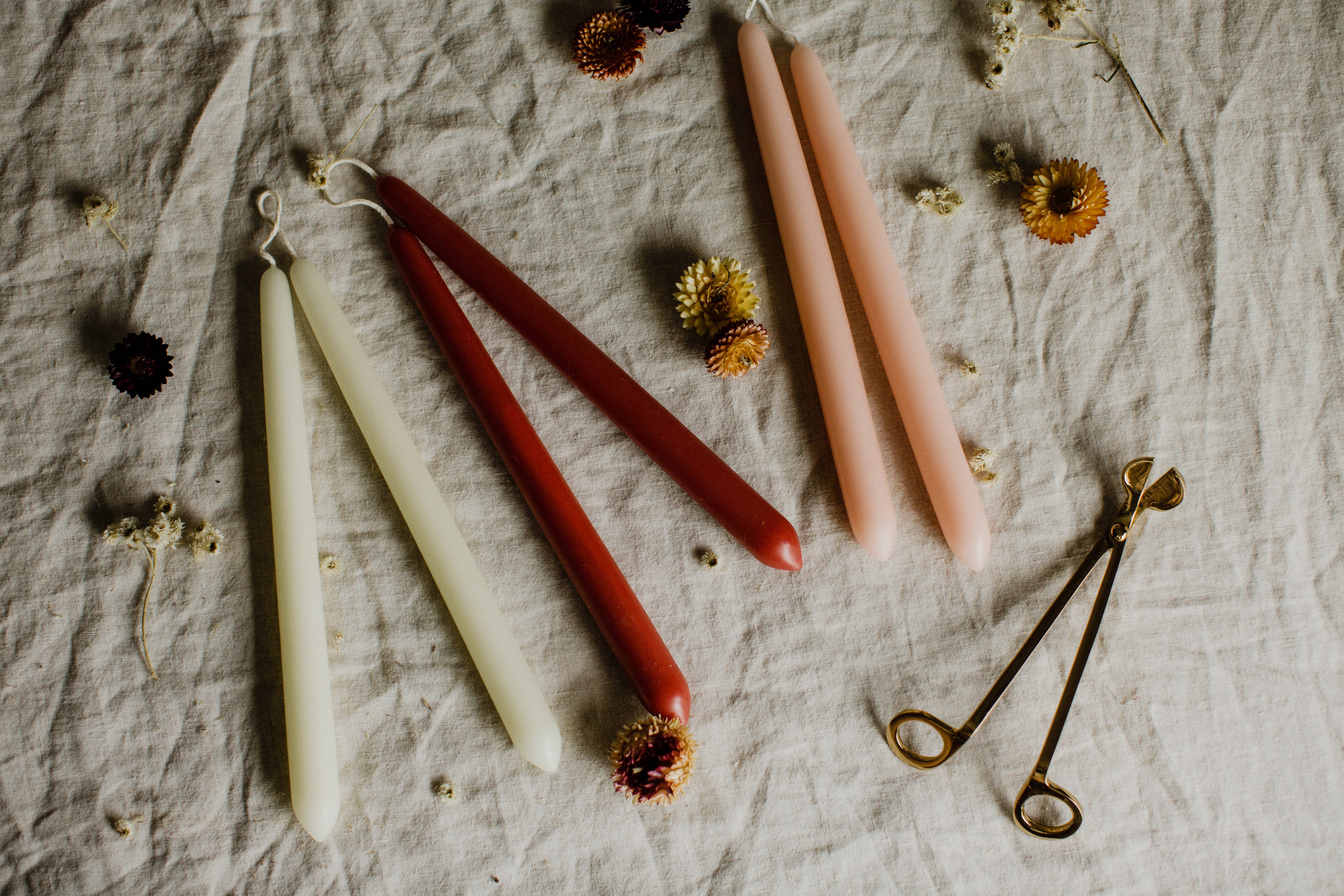 Beeswax Candle Set in White