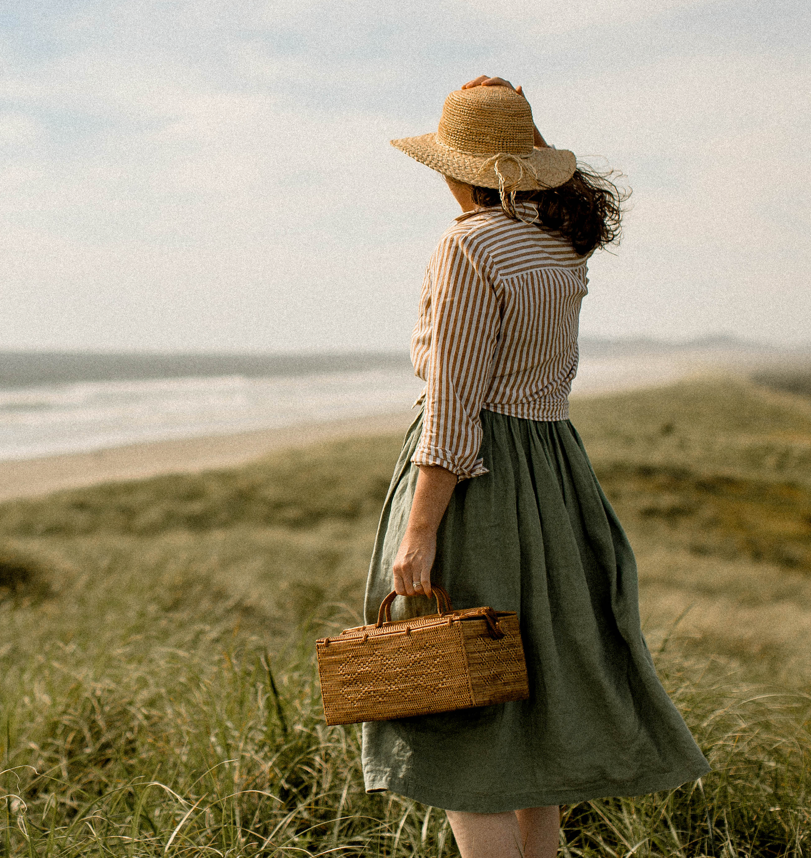 Handwoven Rattan Picnic Basket