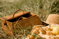 Handwoven Rattan Picnic Basket