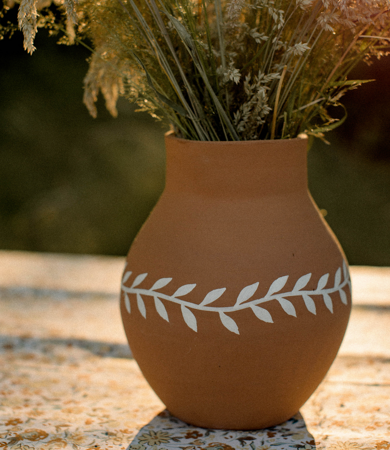 Floret Terracotta Vase