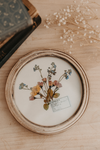 Pressed Flowers in Round Frame