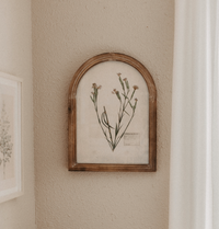 Pressed Flowers in Arched Frame