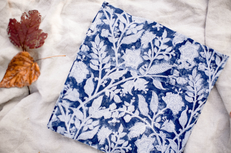 "Sapphire Flora" Cotton Bandana