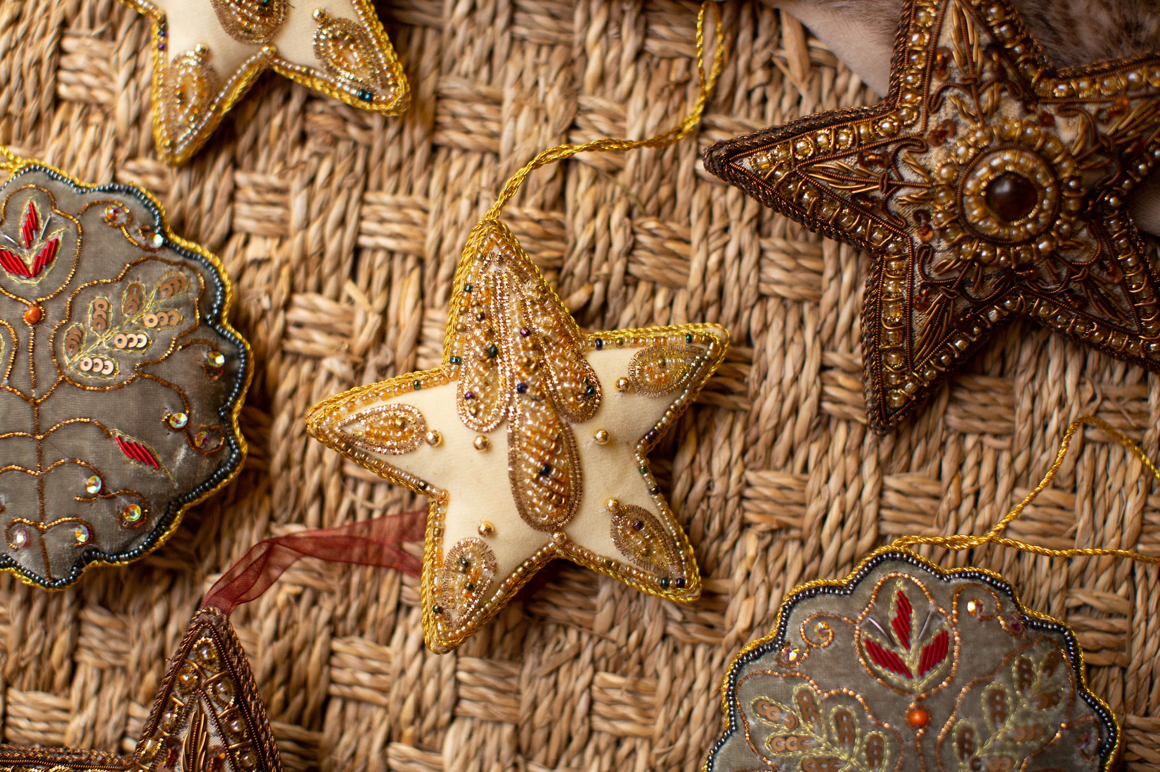 Bright Star Beaded Ornament