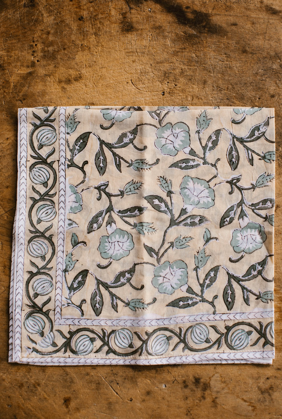 "Lemon Sage" Cotton Bandana