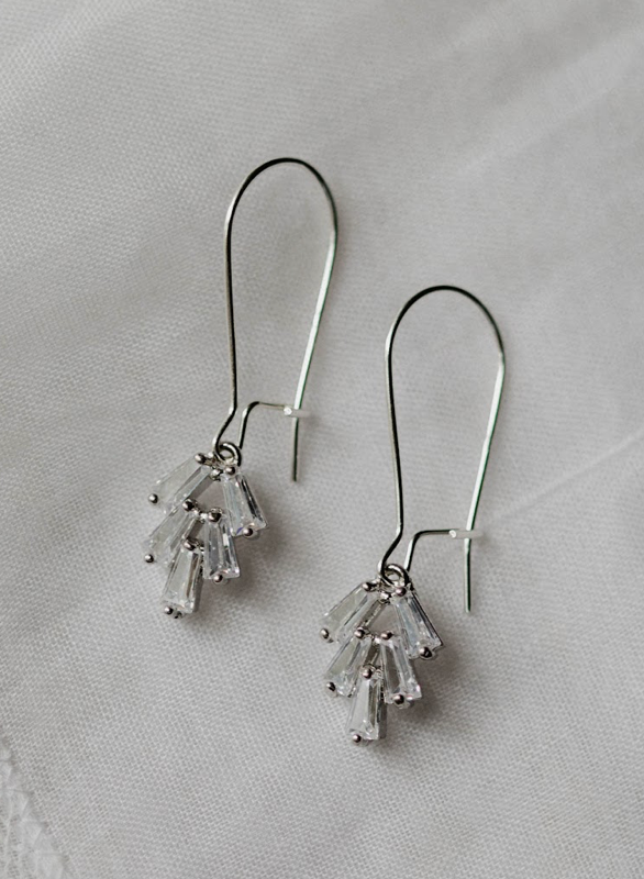 Evelyn Drop Earring in Silver