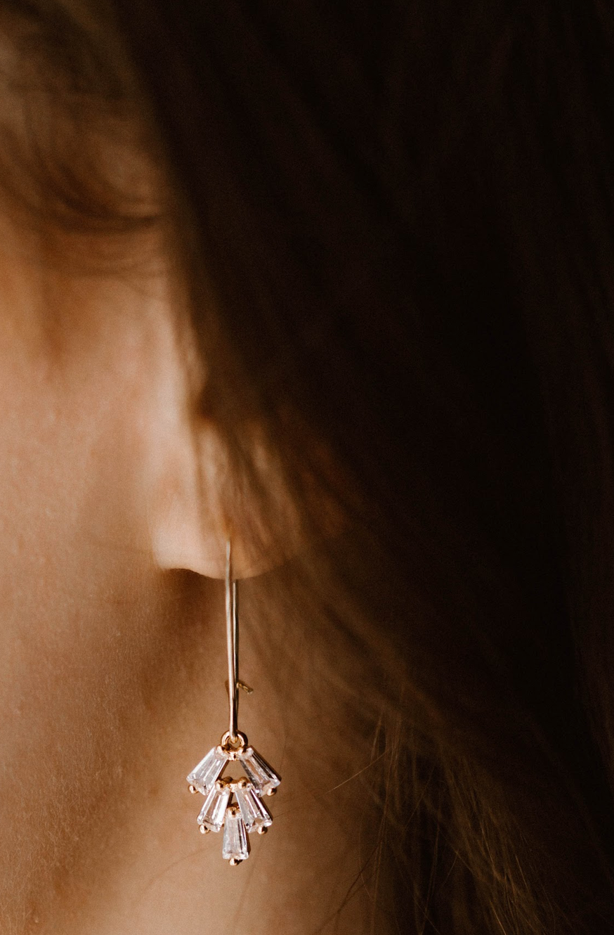Evelyn Drop Earring in Silver