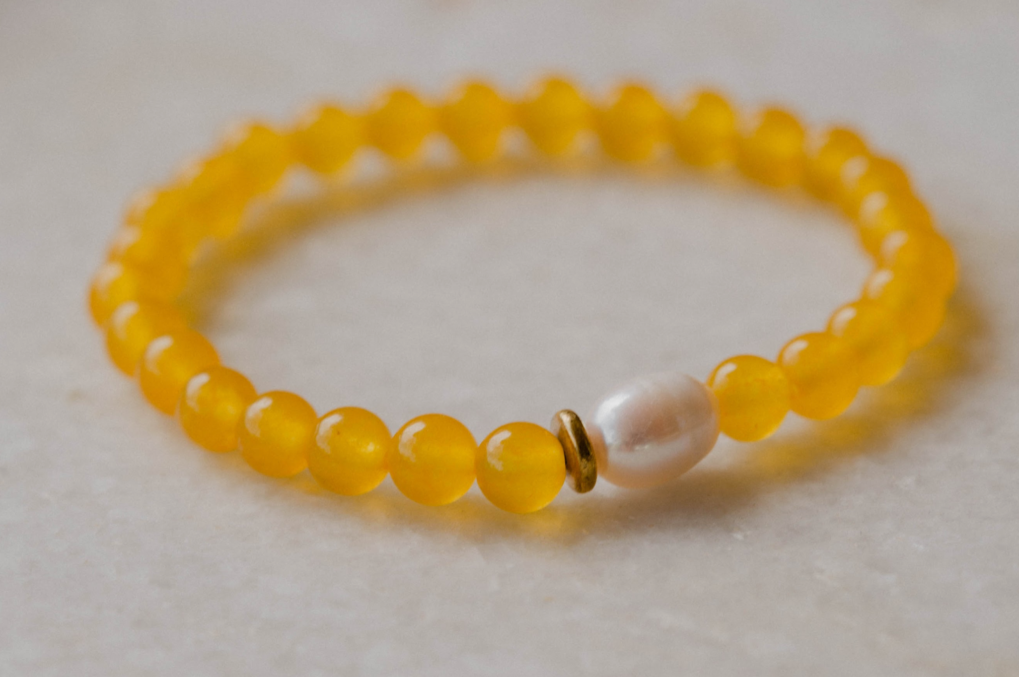 Margaux Bracelet in Yellow Jade